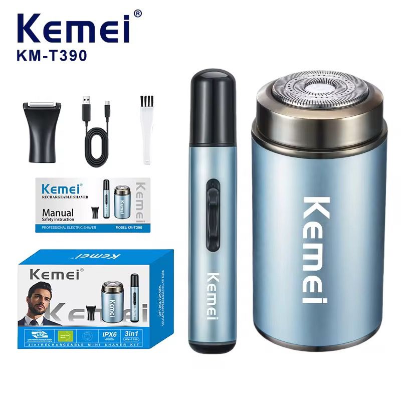 Maquina Afeitar Eléctrica Portátil Kemei